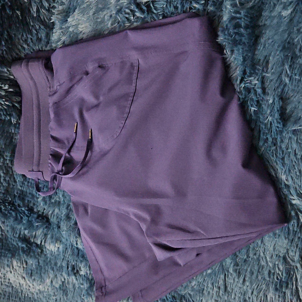 Purple Women's Jogger Pants with Drawstring Waist